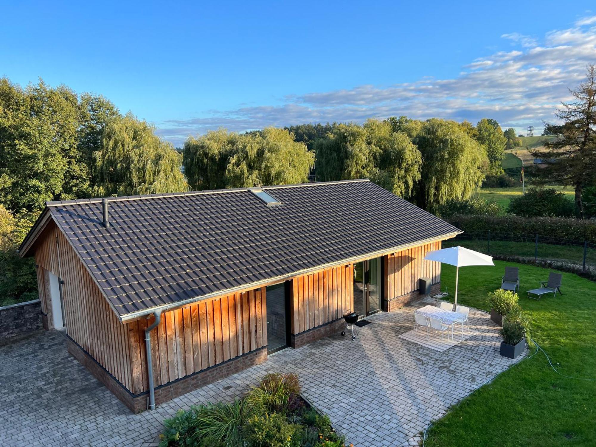 Ferienhaus Auszeit Mit Sauna Schwarz Eksteriør billede